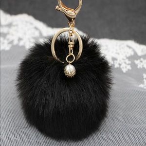 Black Pom keychain handbag Adornment